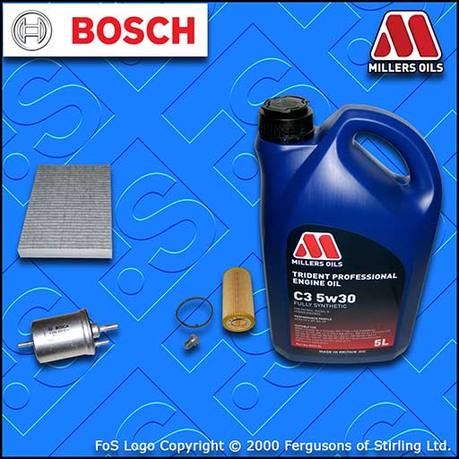 SERVICE KIT AUDI A4 (B7) 2.0 16V TFSI OIL FUEL CABIN FILTER+5w30 OIL (2004-2008)