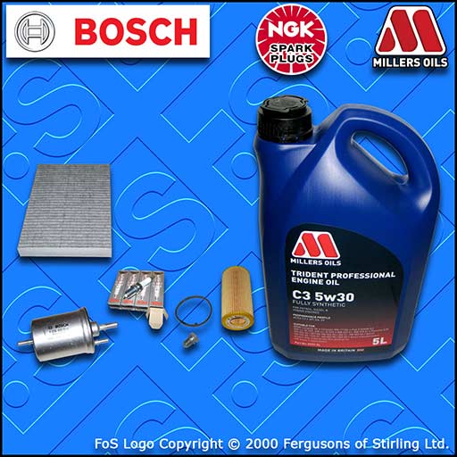 SERVICE KIT AUDI A4 (B7) 2.0 16V TFSI OIL FUEL CABIN FILTER PLUGS +OIL 2004-2008