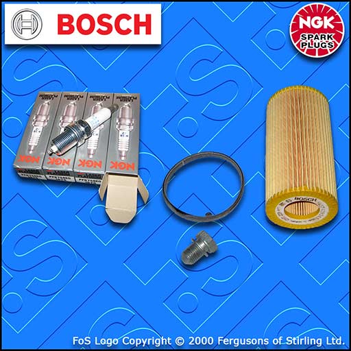 SERVICE KIT for VW SCIROCCO 2.0 R BOSCH OIL FILTER NGK SPARK PLUGS (2009-2017)