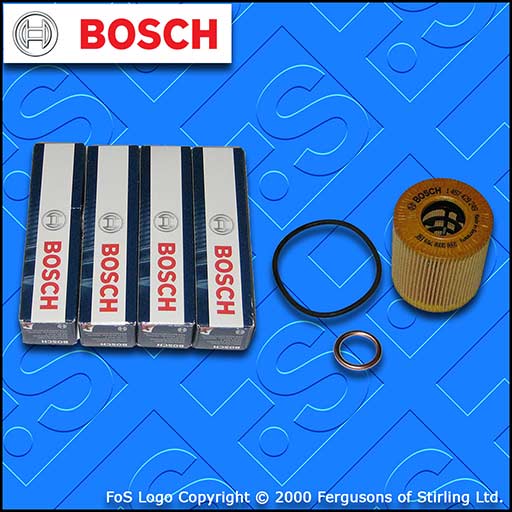 SERVICE KIT for DS DS3 1.6 THP 150 163 165 BOSCH OIL FILTER SPARK PLUGS