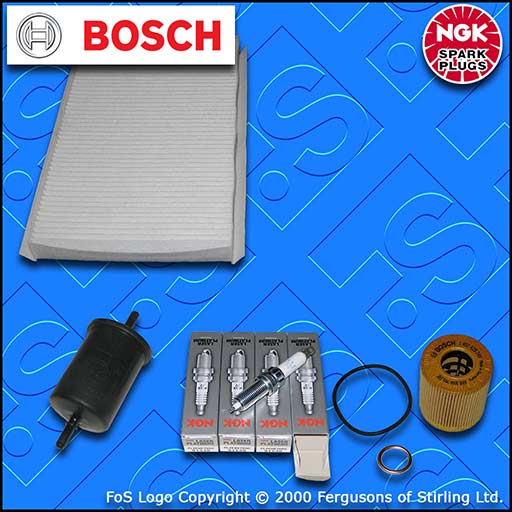 SERVICE KIT for PEUGEOT 308 1.6 THP OIL FUEL CABIN FILTERS PLUGS (2007-2013)