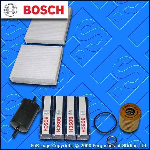 SERVICE KIT for DS DS3 1.6 THP 150 163 165 BOSCH OIL FUEL CABIN FILTERS PLUGS
