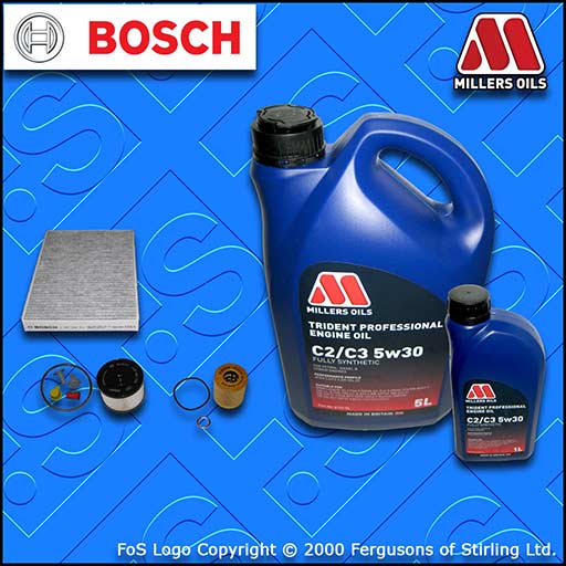 SERVICE KIT PEUGEOT 407 2.0 HDI DW10BTED4 OIL FUEL CABIN FILTER +OIL (2008-2011)