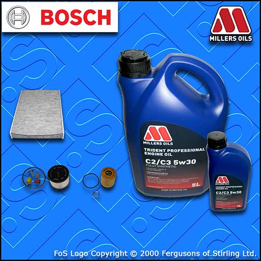 SERVICE KIT for PEUGEOT 508 2.0 HDI DW10B OIL FUEL CABIN FILTER +OIL (2010-2018)