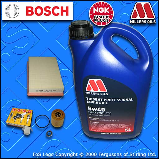 SERVICE KIT for PEUGEOT 307 1.4 8V PETROL OIL AIR FILTER PLUGS +OIL (2004-2008)