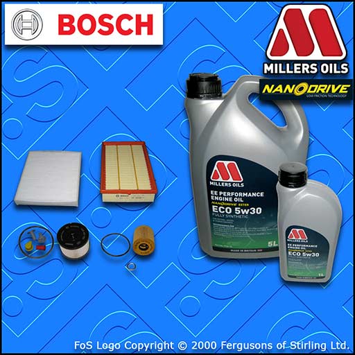 SERVICE KIT FORD FOCUS C-MAX 2.0 TDCI OIL AIR FUEL CABIN FILTER +OIL (2003-2007)