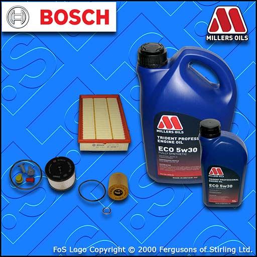 SERVICE KIT for VOLVO S40 (MS) 2.0 D DIESEL OIL AIR FUEL FILTER +OIL (2004-2007)