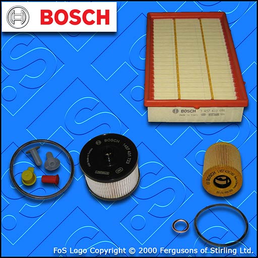 SERVICE KIT for VOLVO C30 2.0 D BOSCH OIL AIR FUEL FILTERS (2006-2007)
