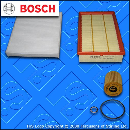 SERVICE KIT for VOLVO C30 2.0 D BOSCH OIL AIR CABIN FILTERS (2006-2007)