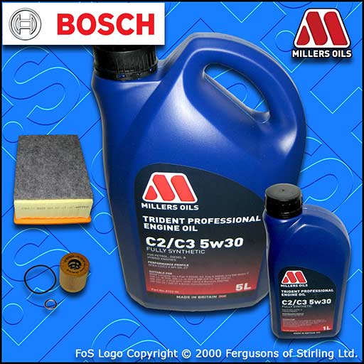 SERVICE KIT for PEUGEOT 307 2.0 HDI 16V MANUAL OIL AIR FILTERS +OIL (2004-2007)