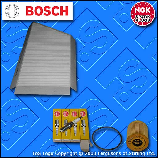 SERVICE KIT for PEUGEOT 206 1.6 16V PETROL OIL CABIN FILTERS NGK PLUGS 2004-2007