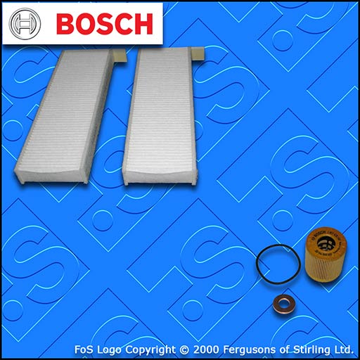 SERVICE KIT for PEUGEOT 5008 2.0 HDI DW10C BOSCH OIL CABIN FILTERS (2009-2017)