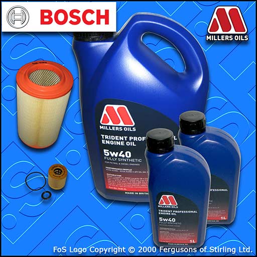 SERVICE KIT for PEUGEOT BOXER 2.2 HDI OIL AIR FILTERS +5w40 OIL (2006-2013)