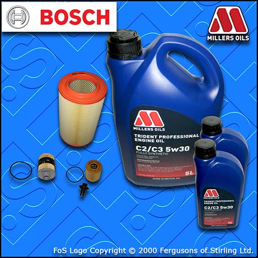 SERVICE KIT for PEUGEOT BOXER 2.2 HDI OIL AIR FUEL FILTER +5w30 OIL (2006-2013)