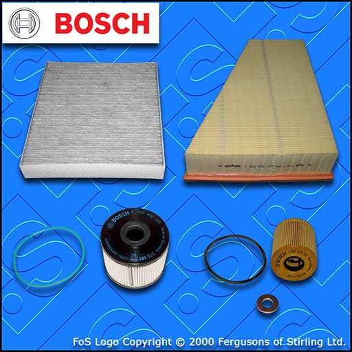SERVICE KIT for FORD S-MAX 2.0 TDCI BOSCH OIL AIR FUEL CABIN FILTERS (2010-2014)