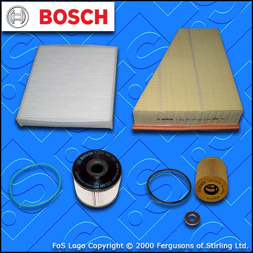 SERVICE KIT for FORD S-MAX 2.0 TDCI BOSCH OIL AIR FUEL CABIN FILTERS (2010-2014)