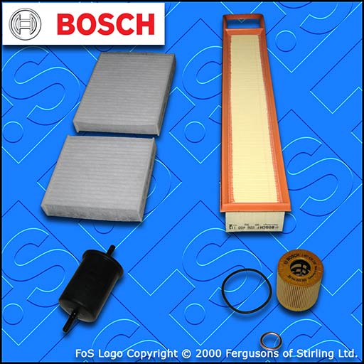 SERVICE KIT for PEUGEOT 208 1.6 VTI BOSCH OIL AIR FUEL CABIN FILTERS (2012-2017)