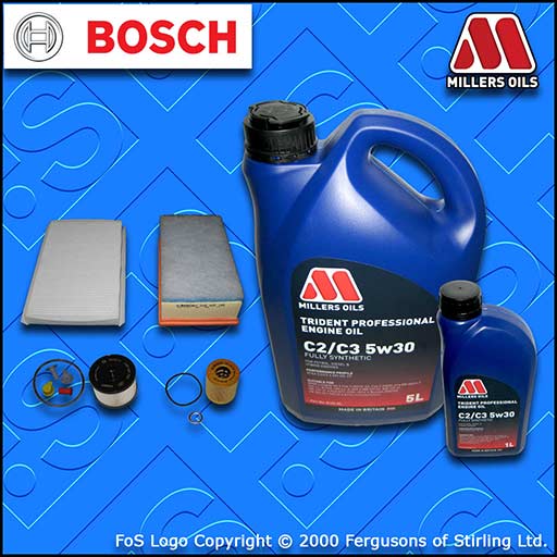 SERVICE KIT PEUGEOT 307 2.0 HDI 16V AUTO OIL AIR FUEL CABIN FILTER+OIL 2004-2007