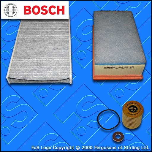SERVICE KIT for PEUGEOT RCZ 2.0 HDI BOSCH OIL AIR CABIN FILTERS (2010-2016)