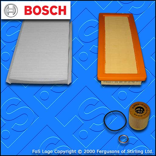 SERVICE KIT for PEUGEOT 308 1.6 THP BOSCH OIL AIR CABIN FILTERS (2007-2009)