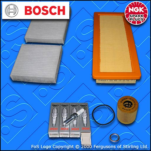 SERVICE KIT for PEUGEOT 207 1.6 16V GT THP 150 OIL AIR CABIN FILTER PLUGS 06-10