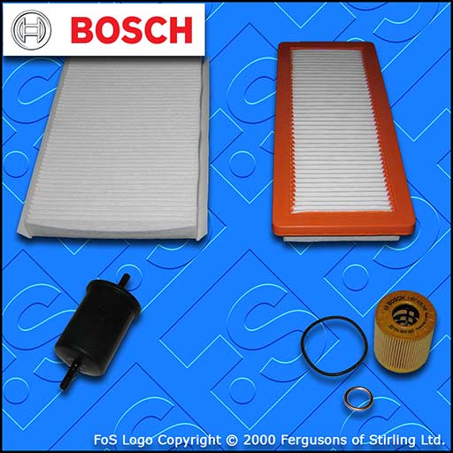 SERVICE KIT for PEUGEOT 308 1.6 THP BOSCH OIL AIR FUEL CABIN FILTERS (2009-2013)
