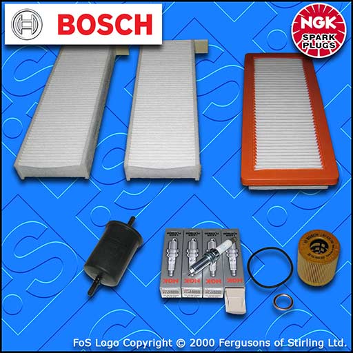 SERVICE KIT for PEUGEOT 5008 1.6 THP 150 156 OIL AIR FUEL CABIN FILTERS PLUGS