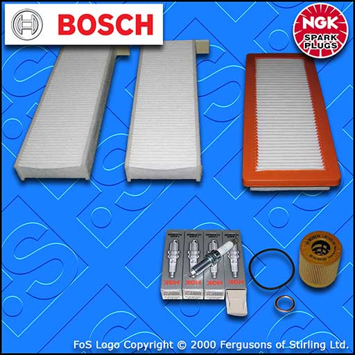 SERVICE KIT for PEUGEOT 3008 1.6 THP OIL AIR CABIN FILTERS PLUGS (2009-2016)