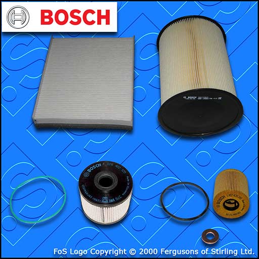 SERVICE KIT for FORD C-MAX 2.0 TDCI BOSCH OIL AIR FUEL CABIN FILTERS (2010-2015)