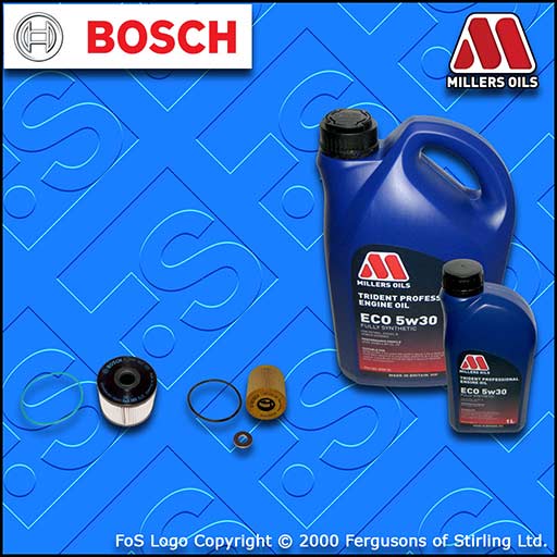 SERVICE KIT for FORD FOCUS MK3 2.0 TDCI OIL FUEL FILTERS +6L ECO OIL (2010-2017)