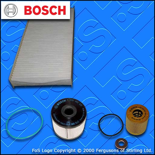 SERVICE KIT for TOYOTA PROACE 2.0 D BOSCH OIL FUEL CABIN FILTERS (2013-2016)