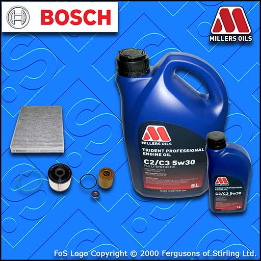 SERVICE KIT PEUGEOT 407 2.0 HDI DW10CTED4 OIL FUEL CABIN FILTER +OIL (2009-2011)