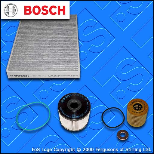 SERVICE KIT PEUGEOT 407 2.0 HDI 16V DW10CTED4 OIL FUEL CABIN FILTERS (2009-2011)