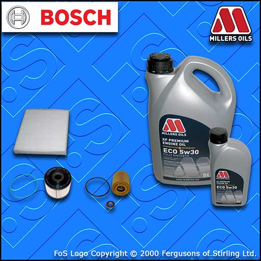 SERVICE KIT for FORD KUGA 2.0 TDCI BOSCH OIL FUEL CABIN FILTERS (2010-2012)