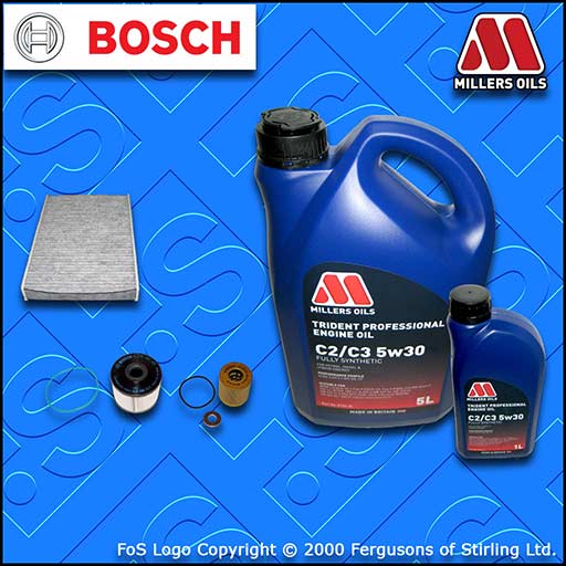 SERVICE KIT for PEUGEOT 508 2.0 HDI DW10C OIL FUEL CABIN FILTER +OIL (2010-2018)