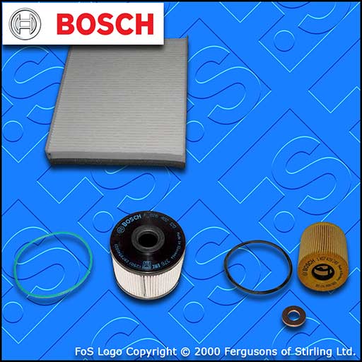 SERVICE KIT for FORD FOCUS MK3 2.0 TDCI BOSCH OIL FUEL CABIN FILTERS (2010-2017)