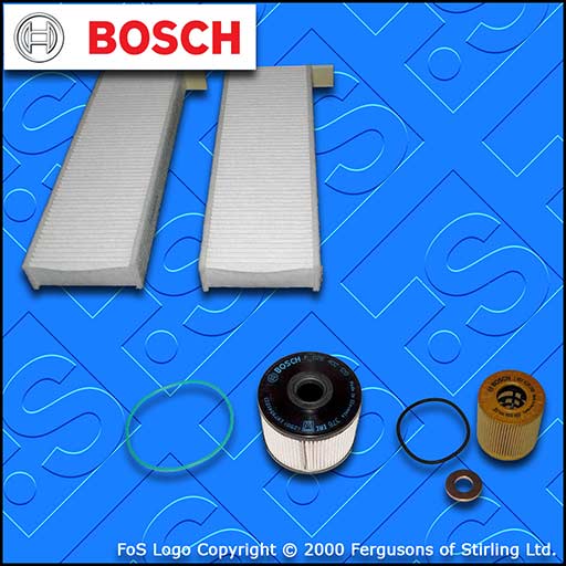 SERVICE KIT for PEUGEOT 5008 2.0 HDI DW10C OIL FUEL CABIN FILTERS (2009-2017)