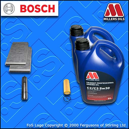 SERVICE KIT for BMW 5 SERIES 530D E60 E61 OIL FUEL CABIN FILTER +OIL (2003-2010)