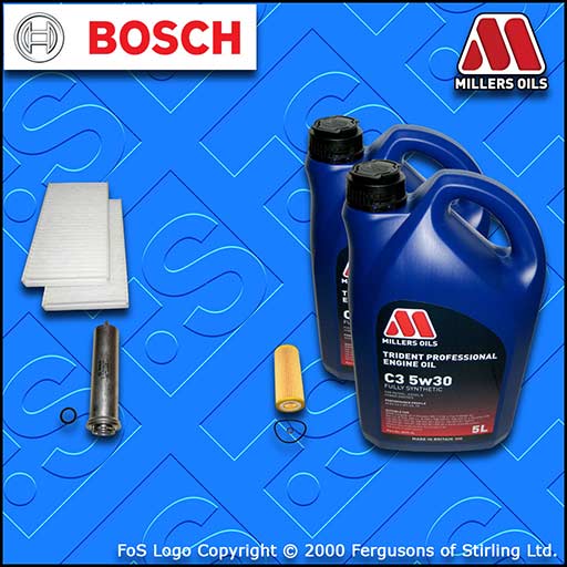 SERVICE KIT for BMW 5 SERIES 525D E60 E61 OIL FUEL CABIN FILTER +OIL (2004-2010)