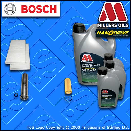 SERVICE KIT for BMW 6 SERIES 635D E63 E64 OIL FUEL CABIN FILTER +OIL (2007-2010)