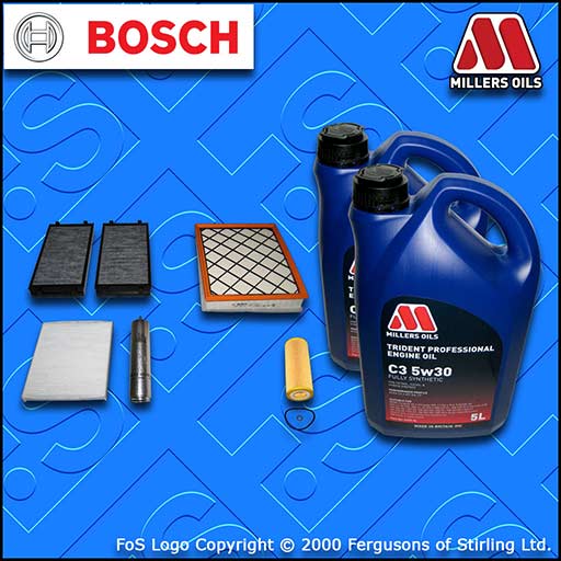 SERVICE KIT for BMW X6 XDRIVE 35D E71 OIL AIR FUEL CABIN FILTER +OIL (2008-2010)