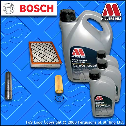 SERVICE KIT for BMW X6 XDRIVE 35D E71 OIL AIR FUEL FILTERS +5w30 OIL (2008-2010)