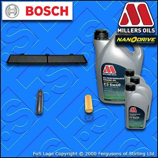 SERVICE KIT BMW 325D E90 E91 E92 E93 M57 OIL FUEL CABIN FILTER +OIL (2006-2010)