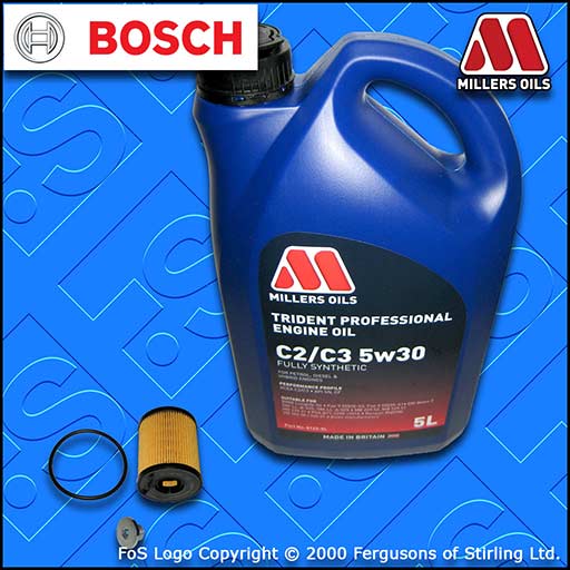 SERVICE KIT OPEL VAUXHALL CORSA E MK4 1.3 CDTI OIL FILTER +5w30 OIL (2014-2019)