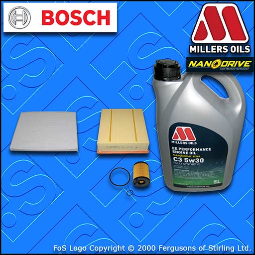 SERVICE KIT OPEL VAUXHALL CORSA E MK4 1.3 CDTI OIL AIR CABIN FILTER +OIL (14-19)