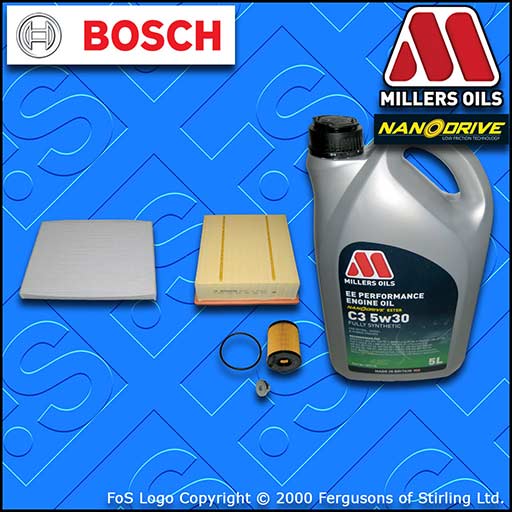 SERVICE KIT OPEL VAUXHALL CORSA E MK4 1.3 CDTI OIL AIR CABIN FILTER +OIL (14-19)