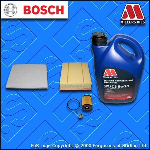 SERVICE KIT OPEL VAUXHALL CORSA E MK4 1.3 CDTI OIL AIR CABIN FILTER +OIL (14-19)