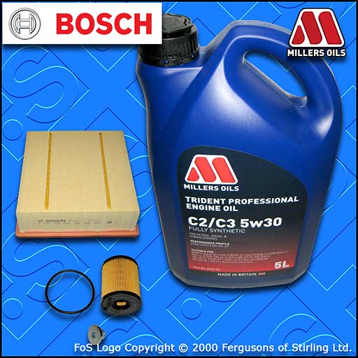 SERVICE KIT for OPEL VAUXHALL CORSA E MK4 1.3 CDTI OIL AIR FILTER +OIL 2014-2019