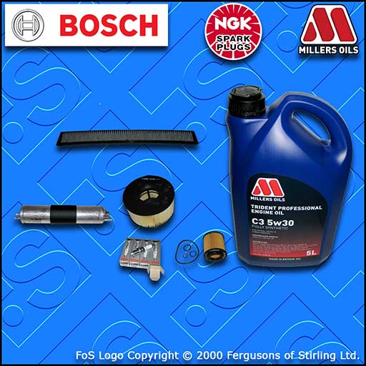 SERVICE KIT BMW 3 SERIES E46 316I N42 OIL AIR FUEL CABIN FILTER PLUGS +OIL 01-05