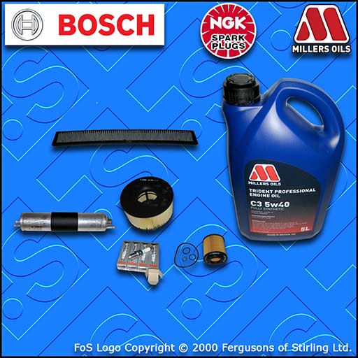 SERVICE KIT BMW 3 SERIES E46 318I N42 OIL AIR FUEL CABIN FILTER PLUGS +OIL 01-05